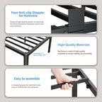 ROIL 14 inch California King Size Bed Frame Metal Platform No Box Spring Needed - Image 4