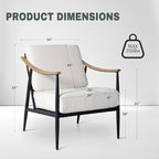 RNKSFX Modern Accent Chair for Living Room Bedroom Mid Century Arm Chair - Image 2