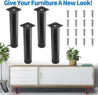 10 Inch Metal Furniture Legs Stainless Steel Adjustable Legs Black Metal Legs - Image 2