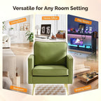 VINGLI Modern PU Leather Accent Chair, Single Sofa Chair - Image 8