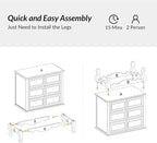 HULALA HOME 3-Drawer Nightstand - Image 6