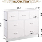 WLIVE 7 Drawer Dresser TV Stand, Dressers - Image 3