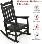 Stoog Outdoor Rocking Chairs Set of 4, All-Weather Porch Rocker - Image 5
