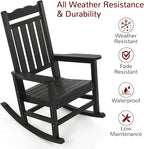 Stoog Patio Rocking Chair, All-Weather Porch Rocker, 400 lbs Weight Support - Image 5