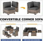 Patio Furniture Set, Wide Armrest Outdoor Furniture Set - Image 4