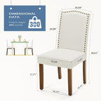 DUMOS Dining Chairs Set of 4, Modern Kitchen Table Chairs - Image 5