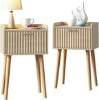 LAATOOREE Nightstand Set of 2, Small Bed Side Table by LAATOOREE