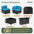 Aoxun 15 Piece Patio Furniture Set - Image 3