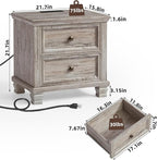 SAVOR LIFE Farmhouse Nightstand - Image 2
