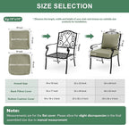Summsun Water Resistant Outdoor Chair Cushions, Faux Linen Backrest and Seat - Image 7
