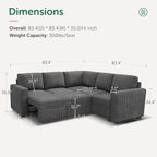 HONBAY Modular Sectional Sleeper Sofa - Image 2