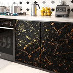 FunStick 24"x200" Modern Black and Gold Wallpaper Peel and Stick Wallpaper - Image 4