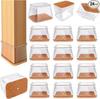 24 Pcs Chair Leg Floor Protectors by VIUME