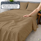 Cottington Lane Sleeper Sofa Sheets Full Size, 4 Piece Premium Quality 100% - Image 3