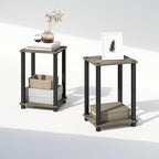 Furinno Simplistic Night Stand Set of 2, 2-Tier Small Nightstand - Image 6