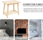 PRETYZOOM Nordic Style Small Solid Wood Sofa Side Table Living Room Coffee - Image 4