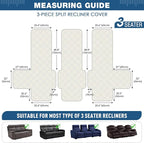 TAOCOCO 100% Waterproof Recliner Sofa Cover, Non Slip Split Couch Covers - Image 5