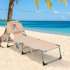 Goplus Tanning Chair, Folding Adjustable Patio Lounge Chair - Image 10