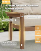 HDPE 4 Piece Patio Furniture Set, All-Weather Outdoor Couch - Image 4