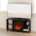 Furinno Jensen Fireplace TV Stand, NO Heat Decorative Electric Fireplace Corner - Image 3