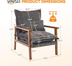 VINGLI Mid-Century Modern Cloud Accent Armchairs Set of 2 - Image 2