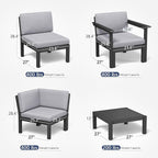 Stoog Modular Patio Sofa Set, 11-Piece Outdoor Sectional Sofa Set - Image 2