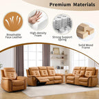 ANJ Oversized Power Reclining Loveseat Sofa Set of 2 - Image 7