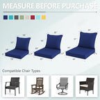 24x24 Inch Outdoor Chair Cushions Set of 2, Patio Furniture Cushions - Image 7