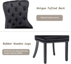 KCC Velvet Dining Chairs Set of 6, Upholstered High-end Tufted Dining Room Chair - Image 7