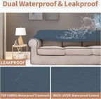Easy-Going 100% Waterproof Couch Cover, Dual Waterproof Sofa Cover, Stretch - Image 3