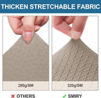 Smiry Waterproof Seat Covers for Dining Room Chairs Set of 6, Stretch Jacquard - Image 4