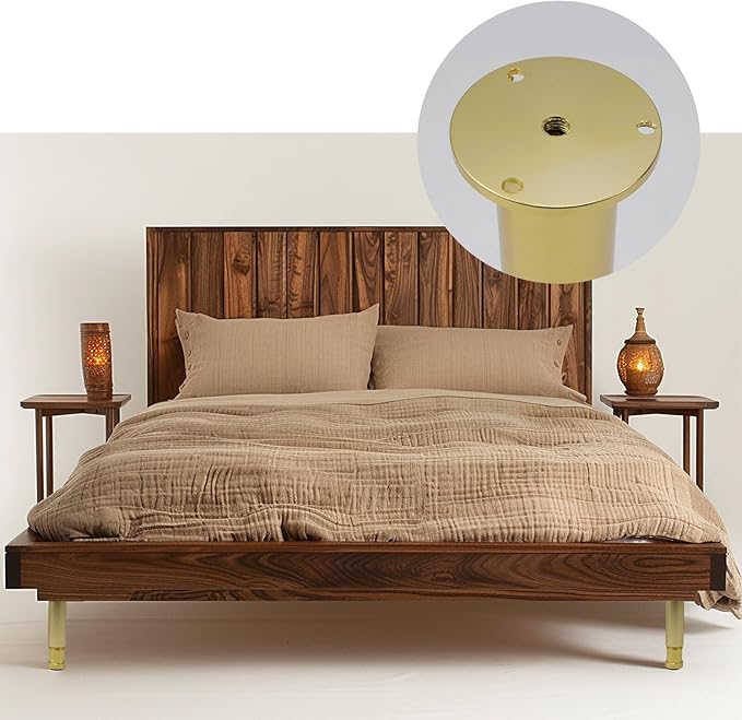 4 Pcs Gold Sofa Adjustable Legs Metal Modern Furniture Legs - Image 6
