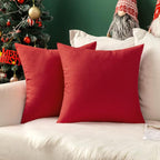 MIULEE Pack of 2 Decorative Outdoor Solid Waterproof Throw Pillow Covers Euro - Image 9