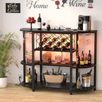 Unikito 4-Tier Metal Coffee Bar Cabinet - Image 2