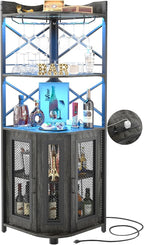 Aheaplus Corner Bar Cabinet by Aheaplus