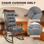 Lokex Rocking Chair Cushion Only, Tufted Non-Slip Comfortable Rocking Chair - Image 2