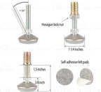 HUAYY Furniture Levelers Swivel Feet, Angle Height Adjustable, Heavy Duty - Image 2