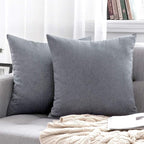 MIULEE Pack of 2 Decorative Outdoor Solid Waterproof Throw Pillow Covers Euro - Image 7