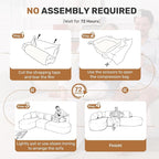 114 Inch Boneless Couches for Living Room, Modern Modular Sectional Sofa - Image 3
