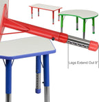 Flash Furniture Wren 23.625''W x 47.25''L Rectangular Red Plastic Height - Image 10