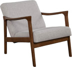 Alpine Furniture Zephyr Mid-Century Retro Accent Lounge Chair Wooden Arm - Image 8
