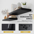 Acovy 55 Inch Floating Shelves, 9.3" Deep Floating Shelf Wall Mounted, Rustic - Image 5