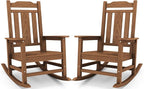 SERWALL Oversized Rocking Chair Set of 2 Outdoor, HDPE Outdoor Rocking Chairs by SERWALL
