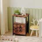 Fixwal Night Stand with Charger Station, Nightstand with Charging Station & - Image 7