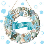 Wesiti Summer Coastal Shell Wreath 12 Inch Wooden Welcome Wreath by Unteilti