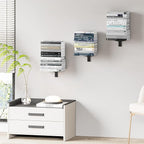 Floating Book Shelves for Wall, 2 Tier Invisible Floating Bookshelf, Vertical - Image 5