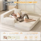 Erament Convertible Sofa Bed, Loveseat Folding Floor Futon Sleeper Sofa Couch - Image 6