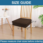 Smiry Waterproof Seat Covers for Dining Room Chairs Set of 6, Stretch Jacquard - Image 2