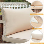 ECOTOUGE 8-Piece Half-Moon Curved Patio Furniture Set - Image 7