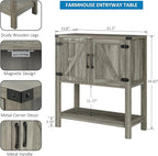 Mufico Console Table with 2-Door Cabinet Coffee Bar Cabinet Sofa Table - Image 2